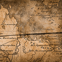 Фрагмент карты 1862 года района Белого моря,